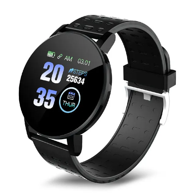 119 Plus Smart Watch & Fitness Tracker (with HR & BP Tracker, Call & MSG Alerts, IPS HD Screen)