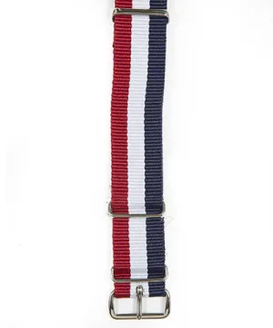 20mm Blue, White and Red NATO Watch Strap