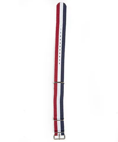 20mm Blue, White and Red NATO Watch Strap