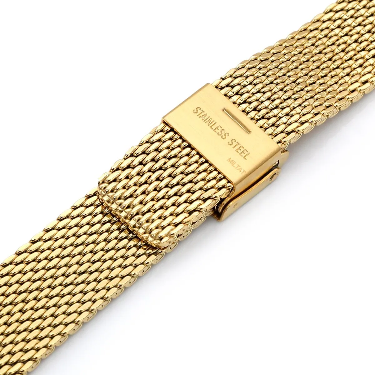 20mm Milanese Bony Wire Mesh Band, Polished IP Gold