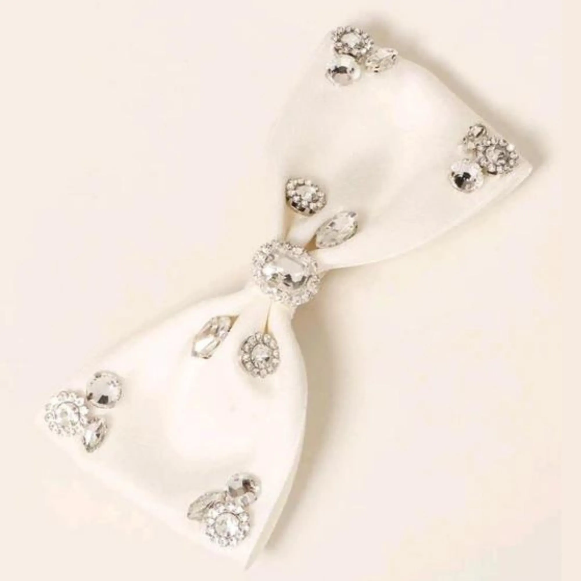 2pcs Rhinestone Bow Decor Hair Pin