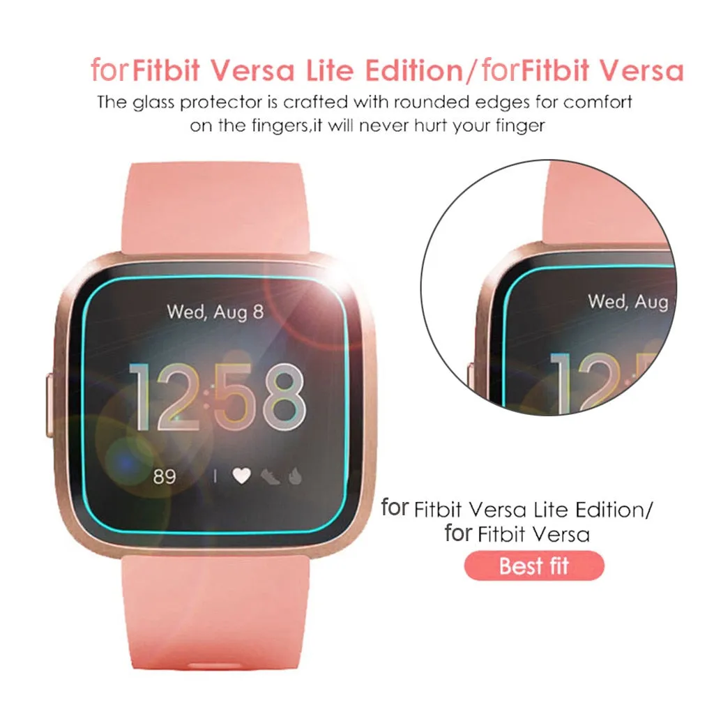 5/3/1 Pack Tempered Glass Screen Protector for Fitbit Versa Lite  Smartwatch