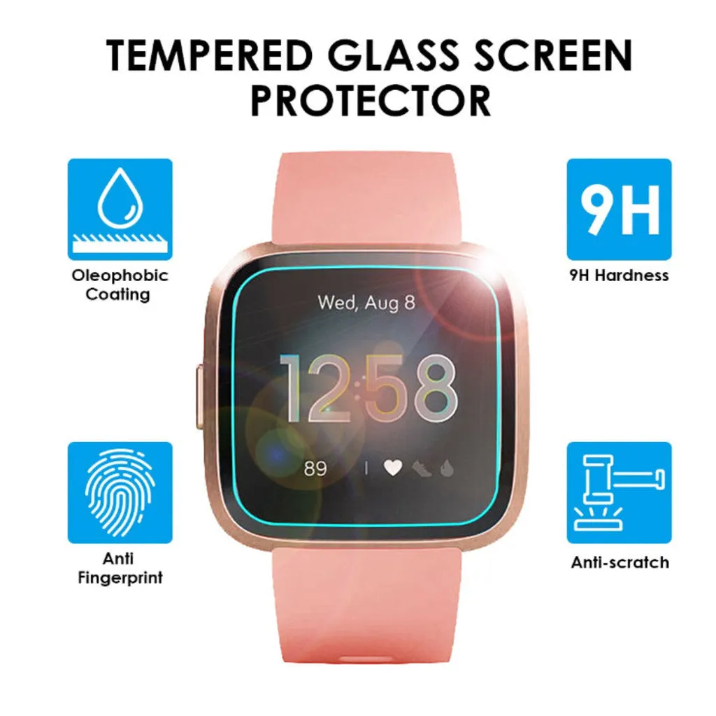 5/3/1 Pack Tempered Glass Screen Protector for Fitbit Versa Lite  Smartwatch