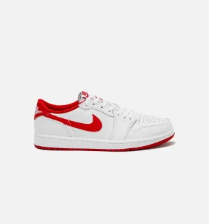 Air Jordan 1 Retro Low OG University Red Mens Lifestyle Shoe - White/Red