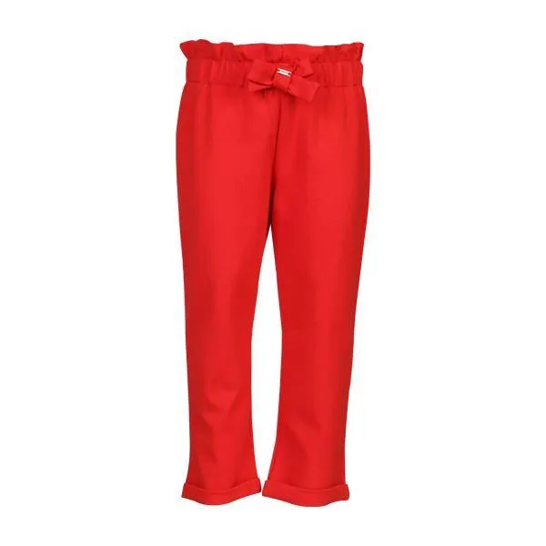 BABY GIRLS BOW APPLIQUE TROUSER -  RED