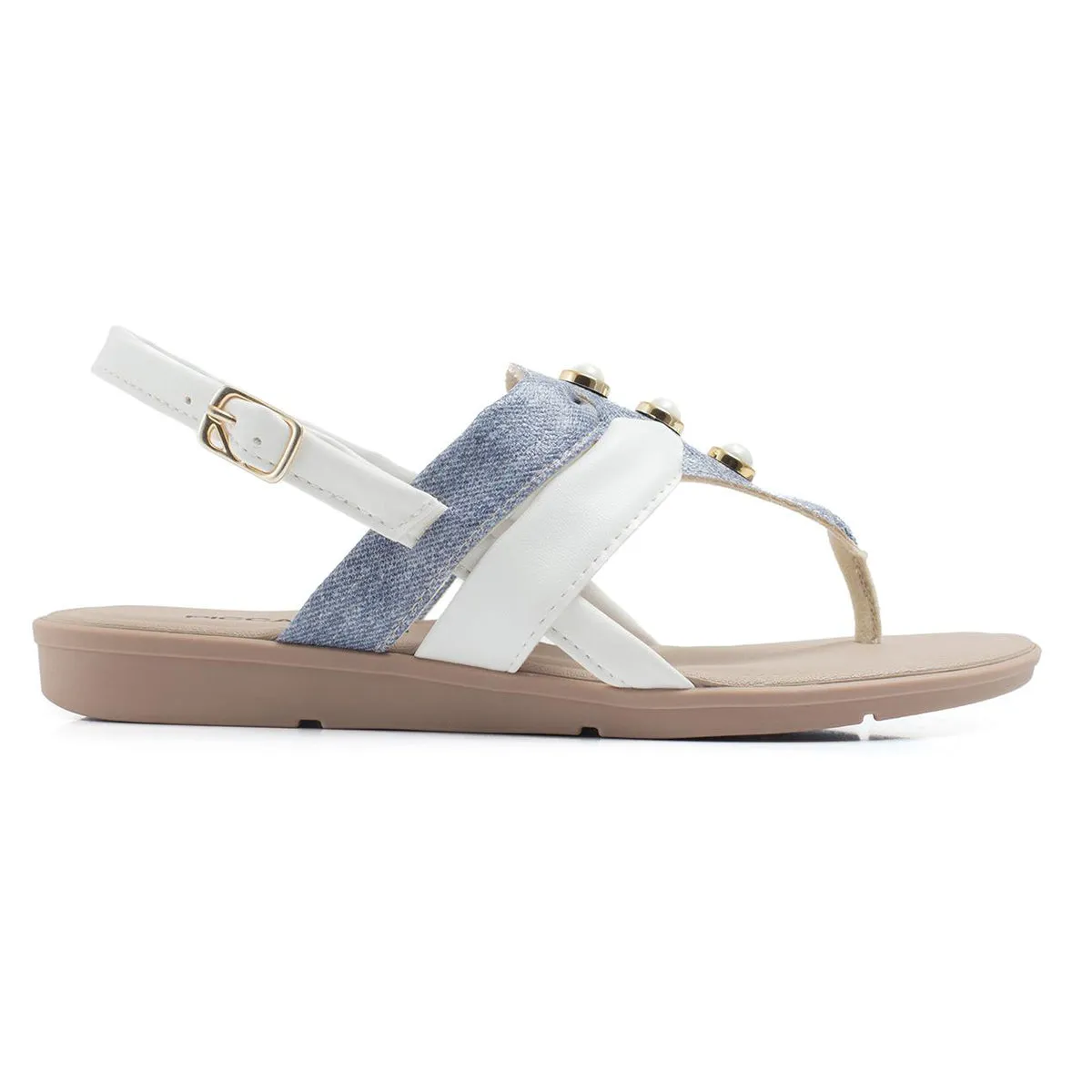 Breezy Back Strap Sandals - Denim White (401.208)