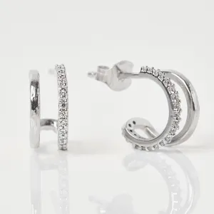 Celestial Pave Double Hoops