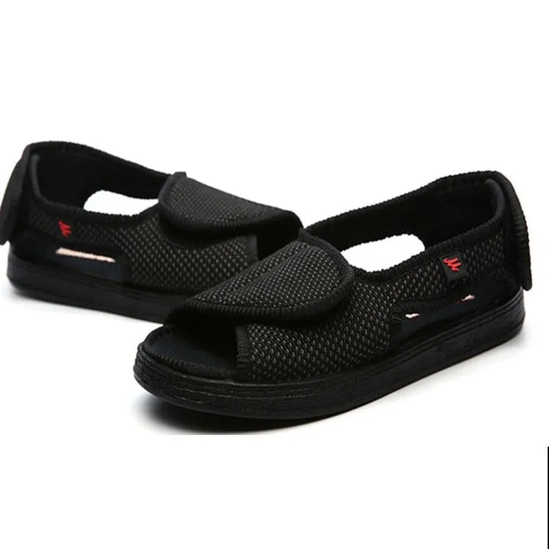 Chelsea Diabetic Wide Feet Sandals - Black