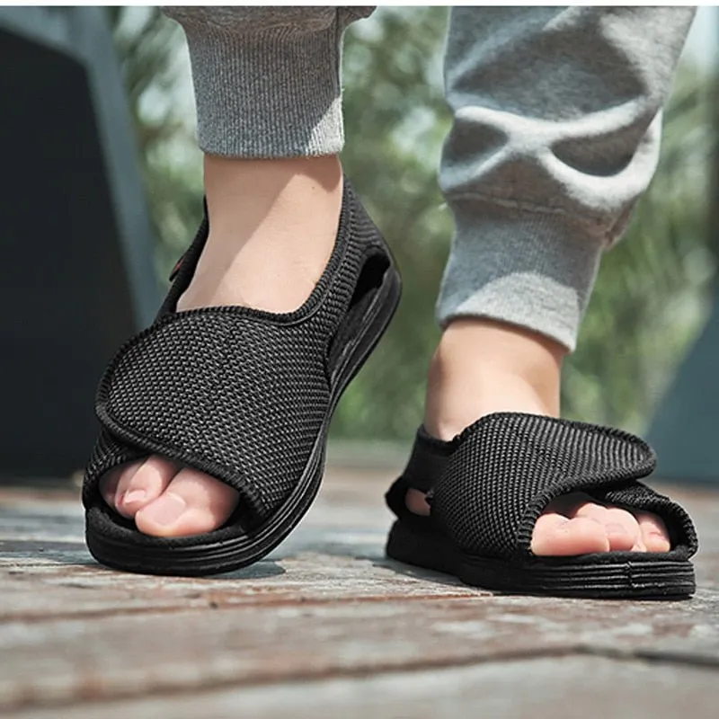 Chelsea Diabetic Wide Feet Sandals - Black