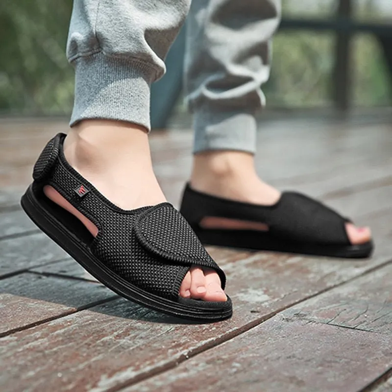 Chelsea Diabetic Wide Feet Sandals - Black