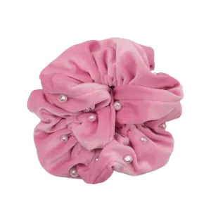 Conch Shell Pink Velvet Layered Ruffle Scrunchie by Lilly Pulitzer