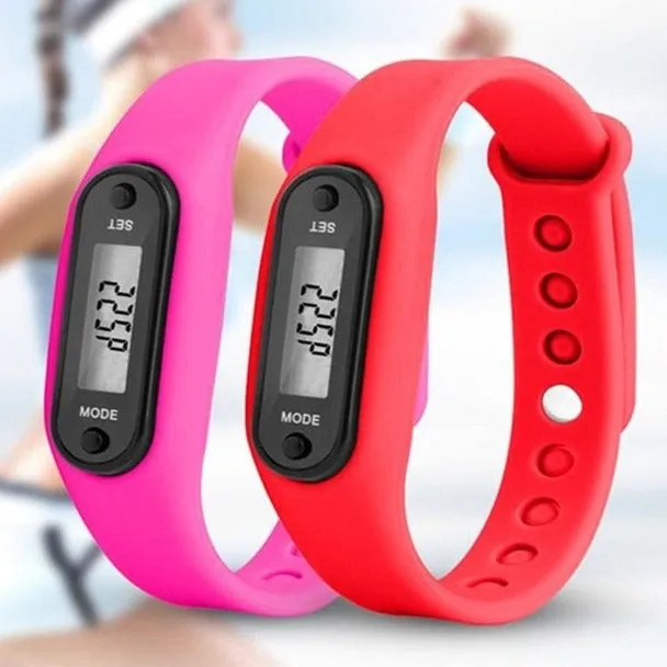 Digital LCD Wrist Band with Pedometer for Running, Walking and Jogging (for Kids and Adults)