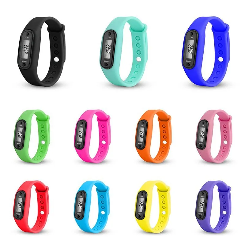 Digital LCD Wrist Band with Pedometer for Running, Walking and Jogging (for Kids and Adults)