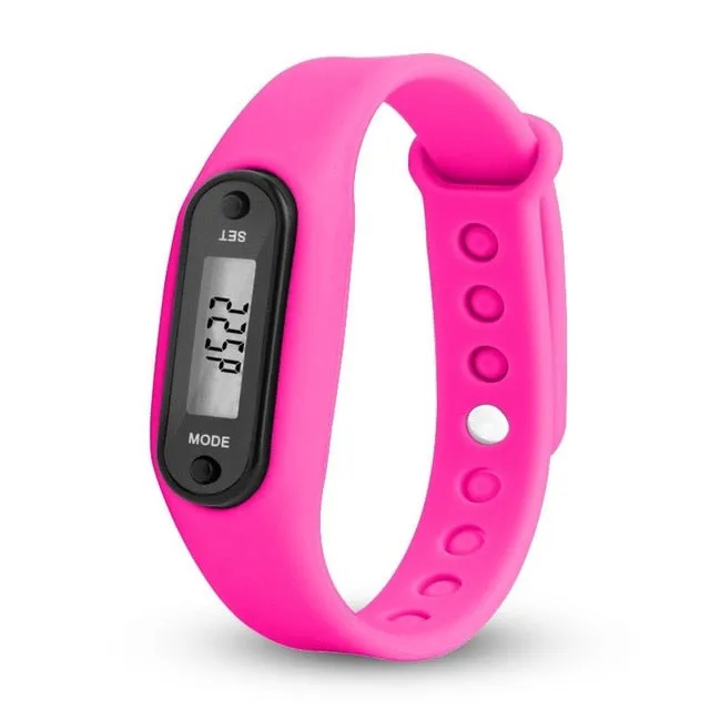 Digital LCD Wrist Band with Pedometer for Running, Walking and Jogging (for Kids and Adults)