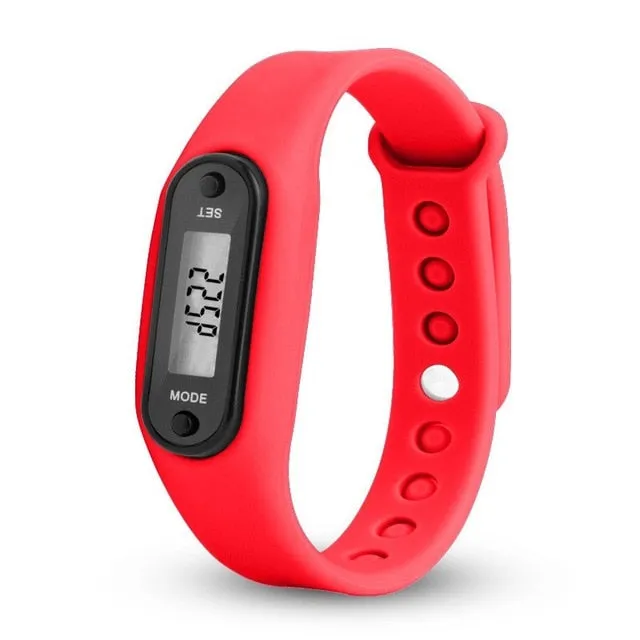 Digital LCD Wrist Band with Pedometer for Running, Walking and Jogging (for Kids and Adults)