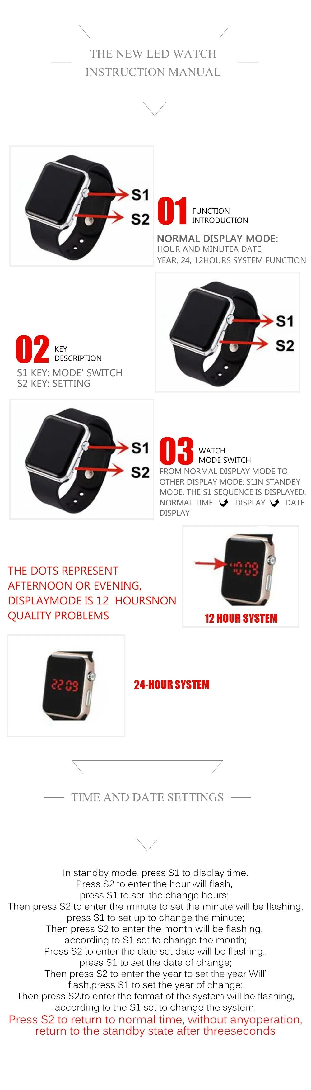 Digital LED Watch for Men