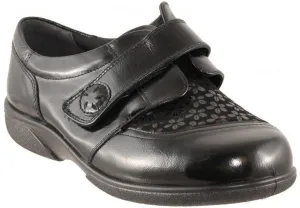 Easy B Keswick Ladies Black Stretch Shoe 2V Fit