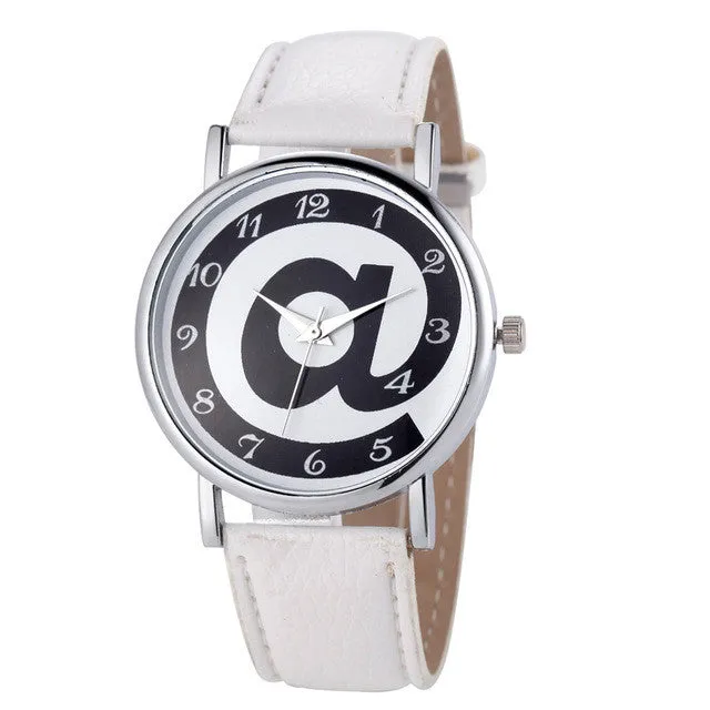 Genvivia Fashion Diamond Analog Leather Wrist Watch