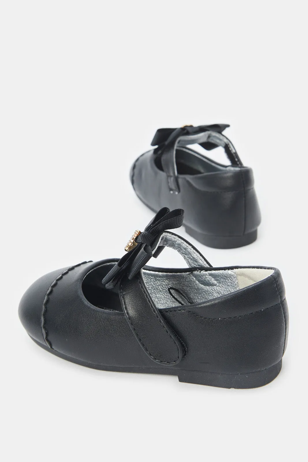 Girls Black Bow Ballerina