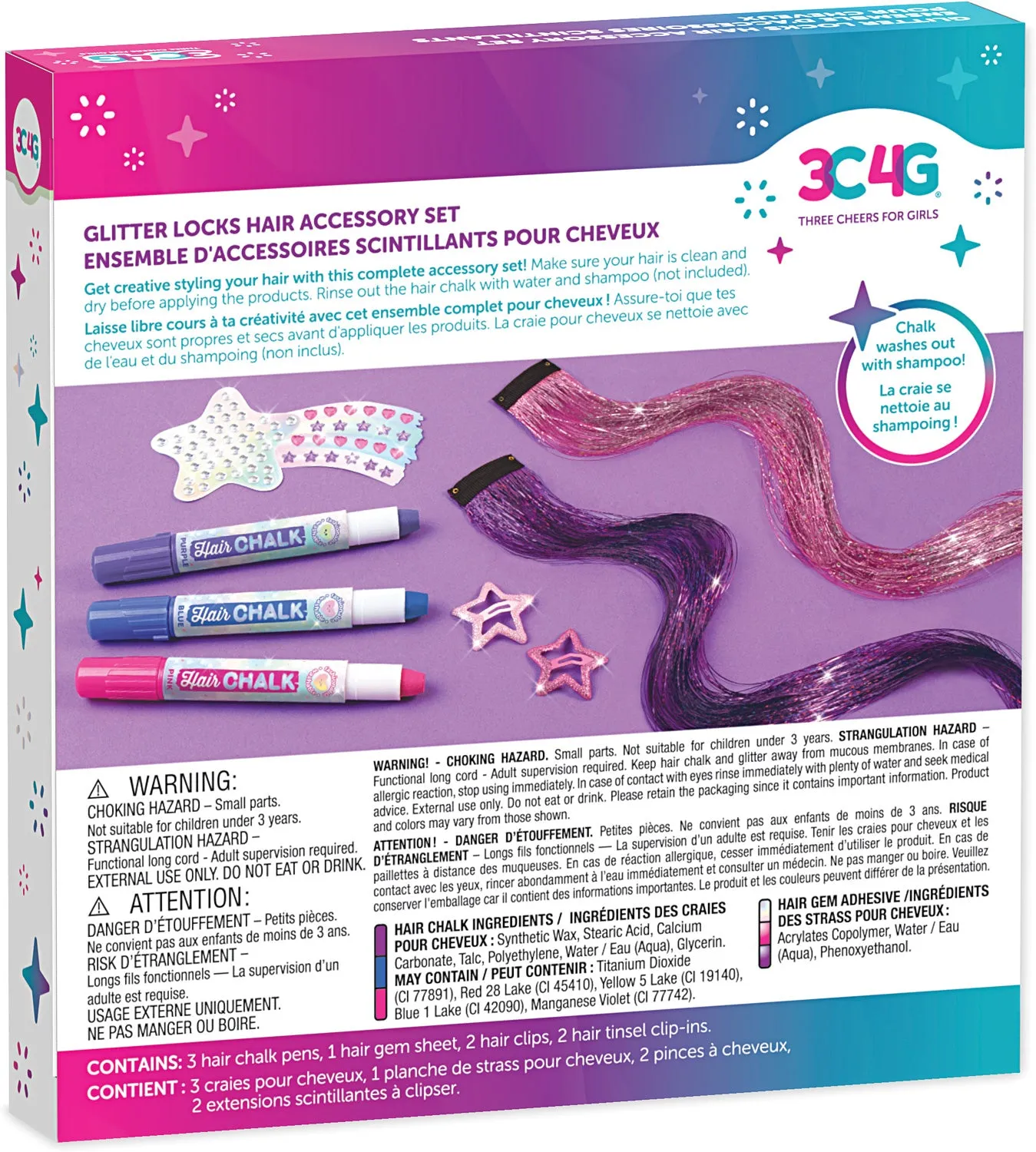 GLITTER LOCKS HAIR ACCESSORY SET