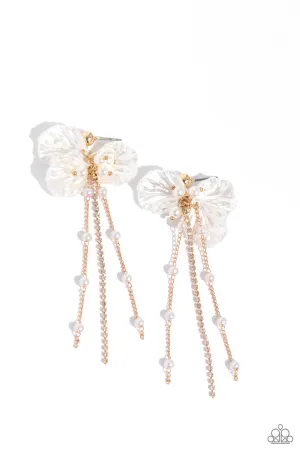 Graceful Gesture - Gold Post Earrings - Paparazzi Accessories