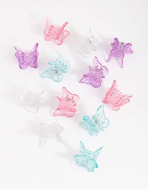 Kids Glitter Butterfly Mini Claw Clip Pack