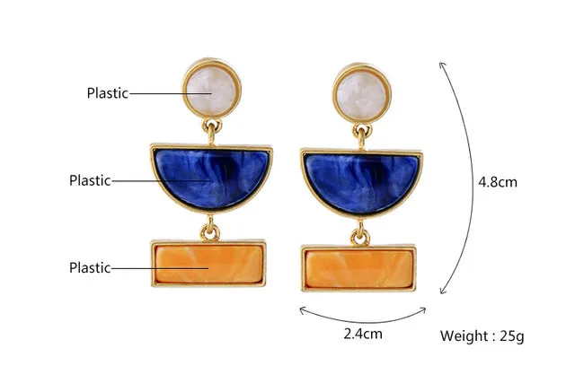 KISS ME New Statement Earrings Fashion Jewelry Alloy Resin Women Accessories Birthday Gifts