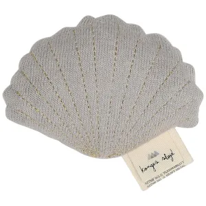 KONGES SLØJD - Soft Toy/Rattle - Clam Shell - Grey Melange