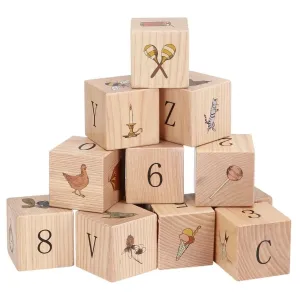 Childhood Memories Wooden Building Blocks by KONGES SLØJD - Classic Eco-Friendly Playset for Imaginative Learning