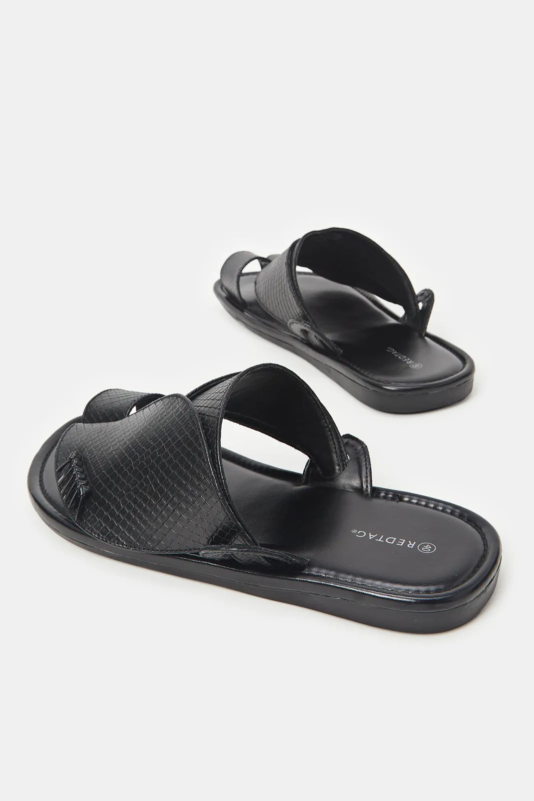 Men Black Sharqi Traditional Sandal