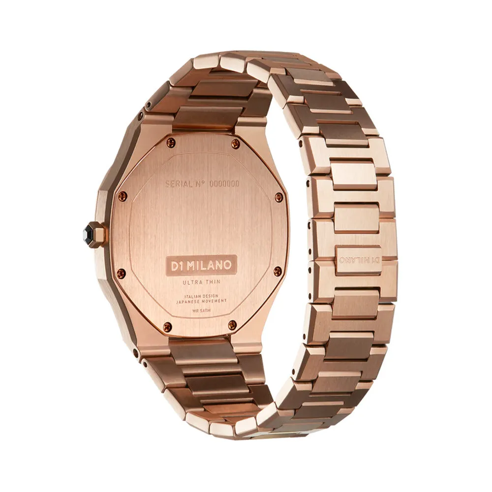 Men Ultra Thin Rose Gold 40mm Watch