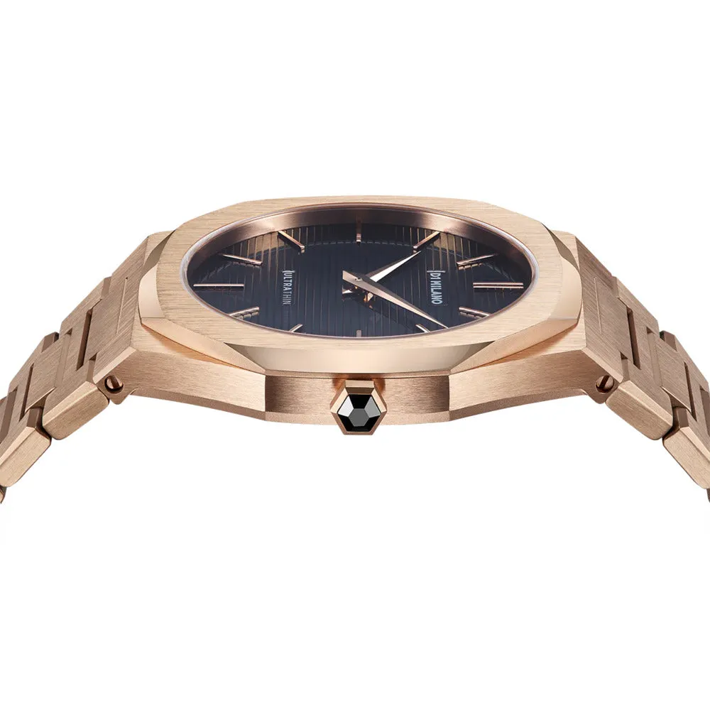 Men Ultra Thin Rose Gold 40mm Watch