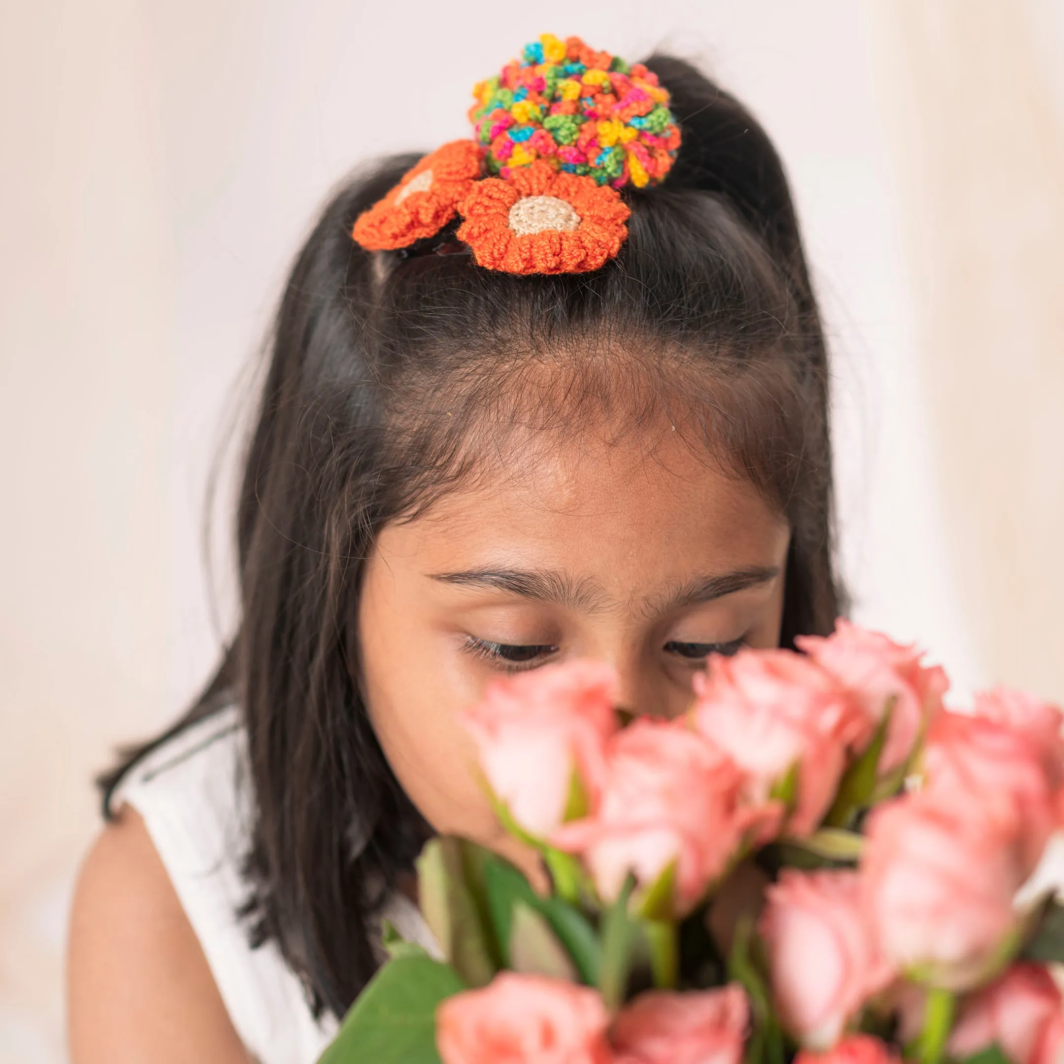 Petal Playground - Crochet Hair Band/ Flower Clip