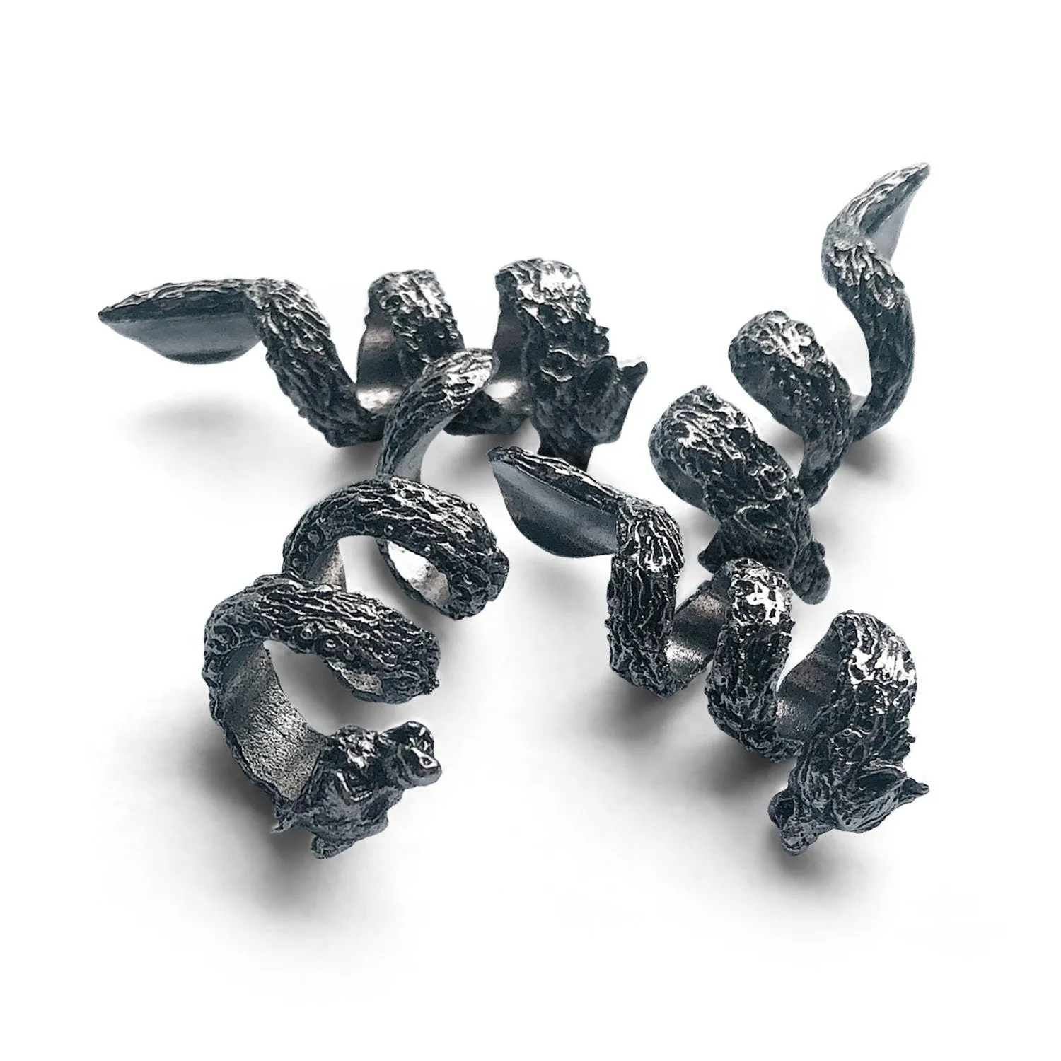 "Fenrir" Viking Wolf Beard Rings (Set of 4)