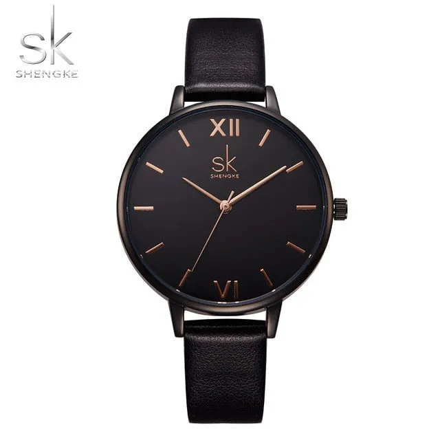 Shengke Women's Watches Fashion Leather