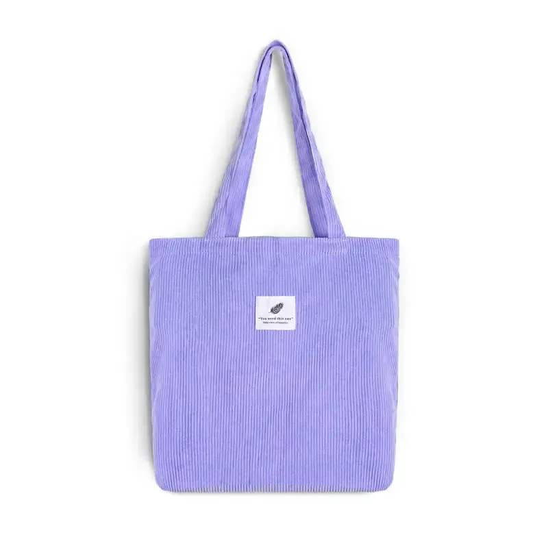 Simple INS Corduroy Shopping Tote Bag