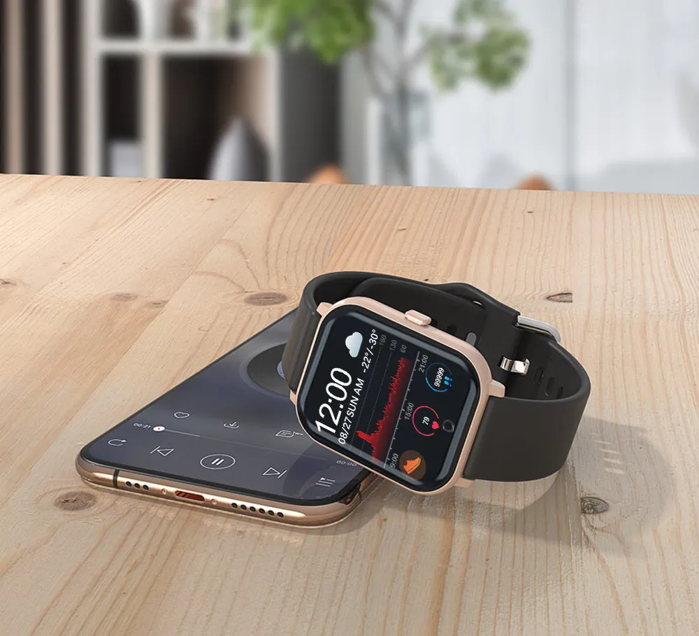 T55 Smart Watch with Heart Rate and Blood Pressure Monitor, Chronograph, Pedometer and more