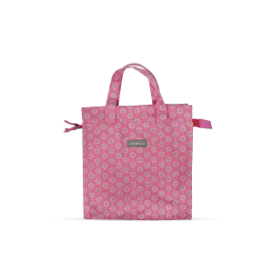 Tall Acrylic Coated Lunch Bag with Zip - Geo Pink Flambé