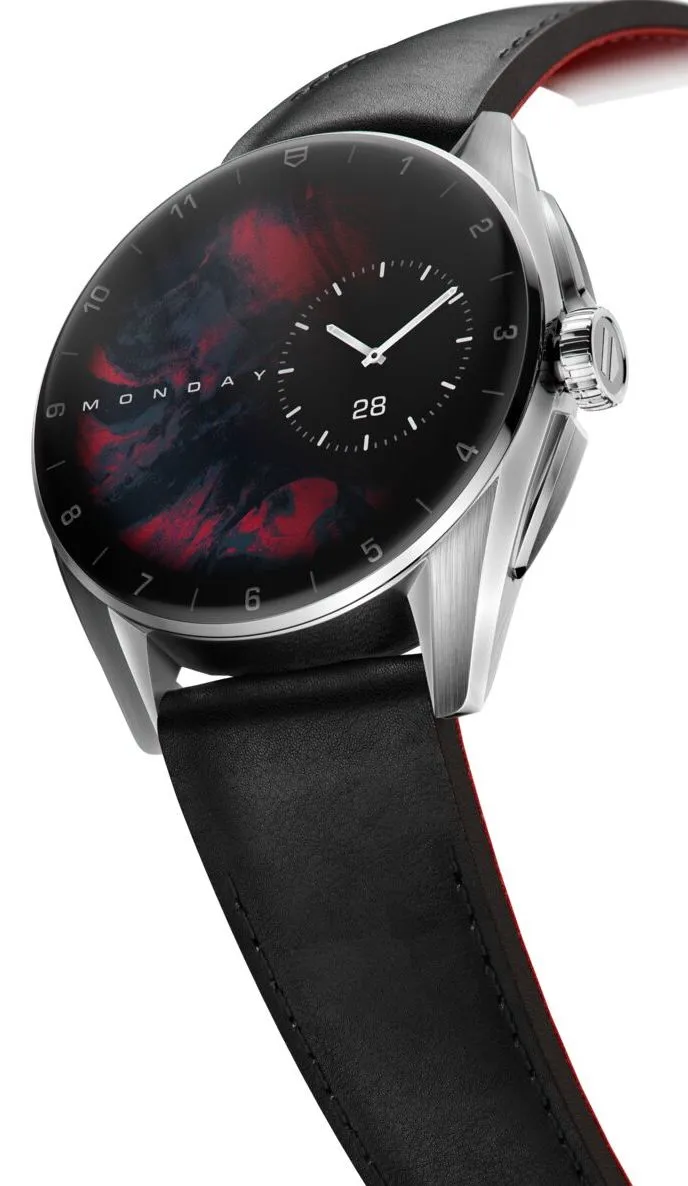 TH Watch Connected Calibre E4 42 Black Leather