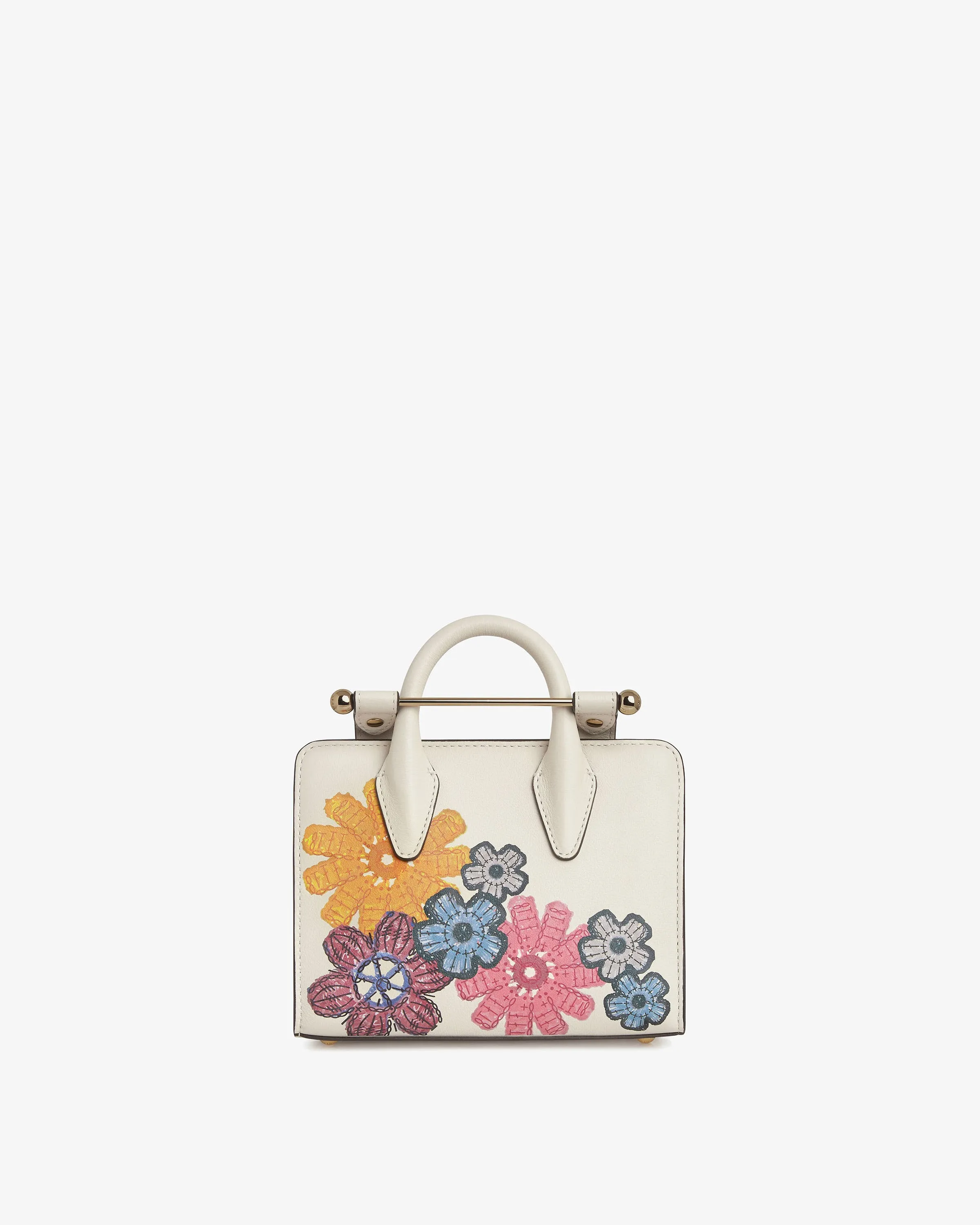 The Strathberry Nano Tote - Crochet Flower Print