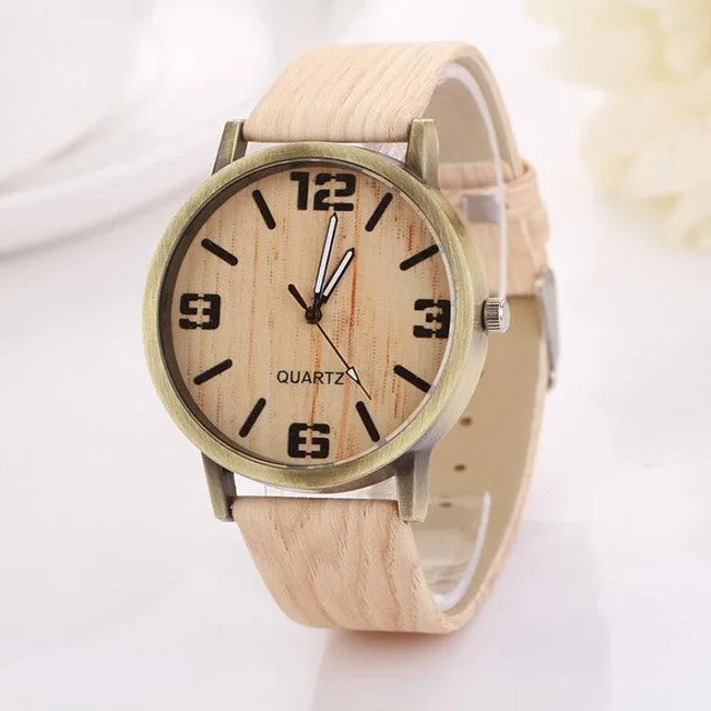 Vintage  Leather Alloy Grain Watches for Women