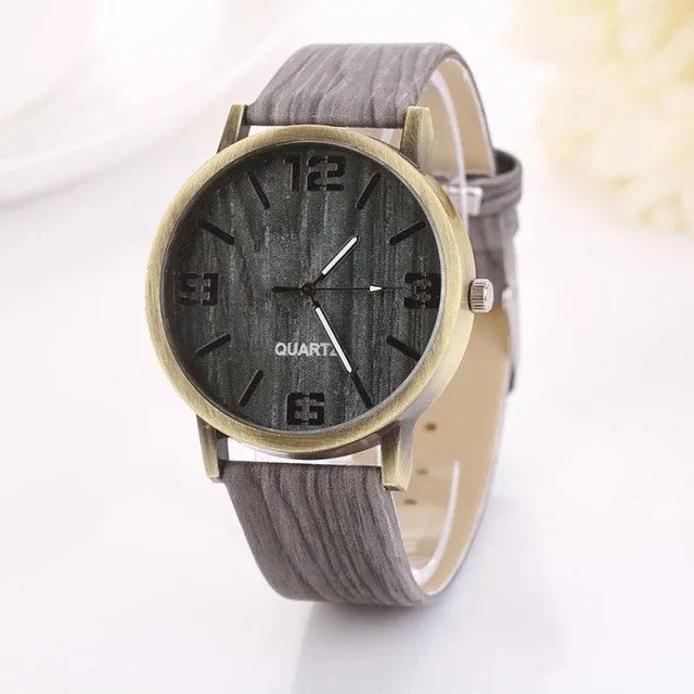 Vintage  Leather Alloy Grain Watches for Women