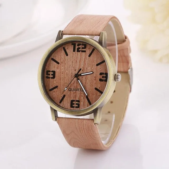 Vintage  Leather Alloy Grain Watches for Women