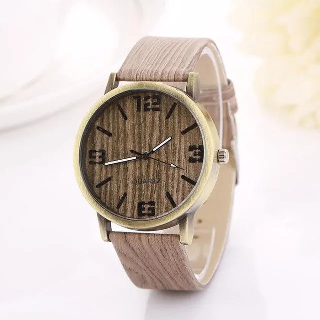 Vintage  Leather Alloy Grain Watches for Women