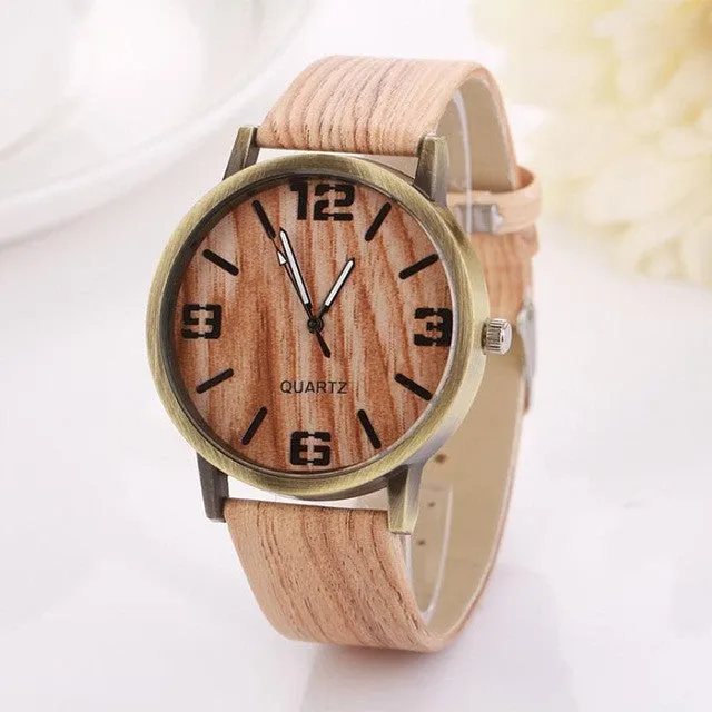 Vintage  Leather Alloy Grain Watches for Women