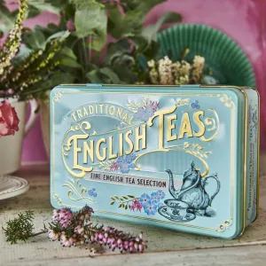 Vintage Victorian Tea Selection Tin - Mint Green