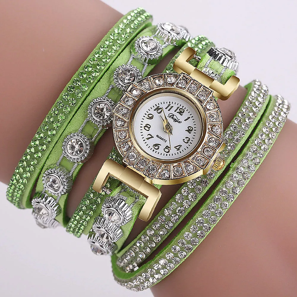 Women Rhinestone Fashion Watch Bracelet