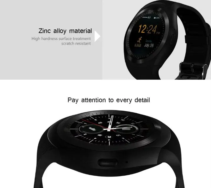 Y1 Android Smart Watch (Phone Calls, Push Messages and Passometer)