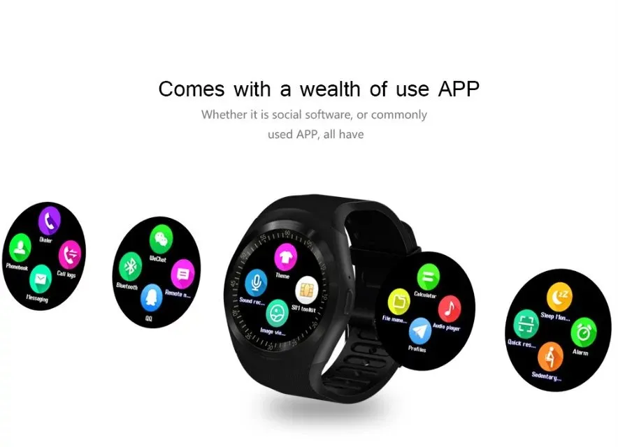 Y1 Android Smart Watch (Phone Calls, Push Messages and Passometer)